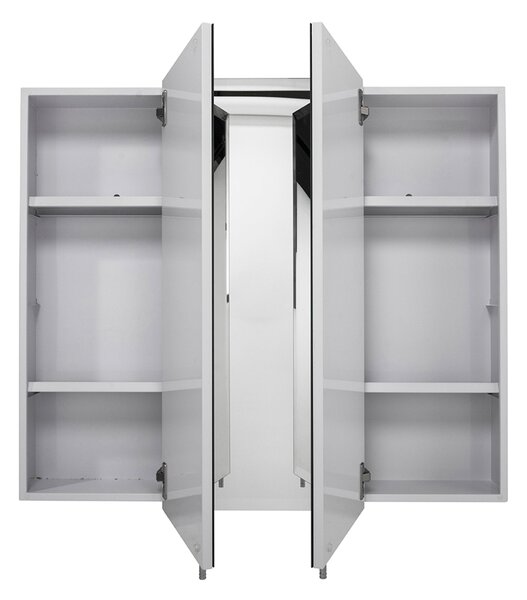 Westbourne White Triple Door Tri-View Steel Cabinet