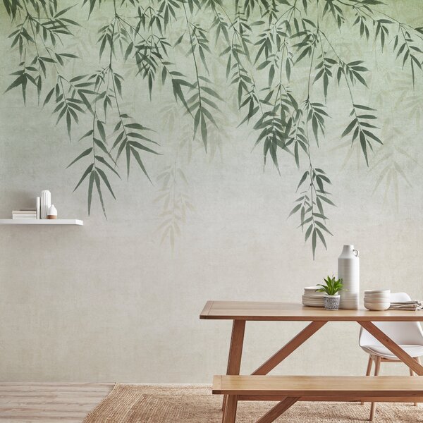 Ombre Leaf Wall Mural