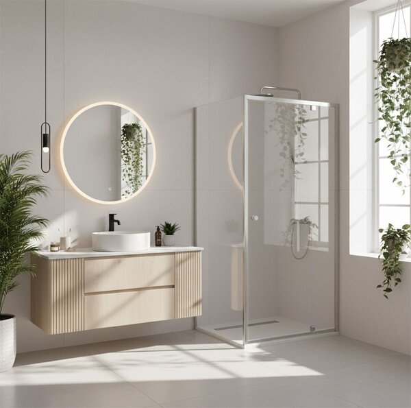 Shower enclosure Rea Primo Swing 80x70 Chrome