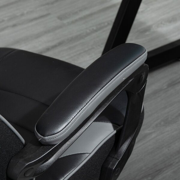 Vinsetto Ergonomic Racing Gaming Chair Office Desk Chair Adjustable Height Recliner w/ Wheels Lumbar Support Retractable Footrest Office Aosom UK