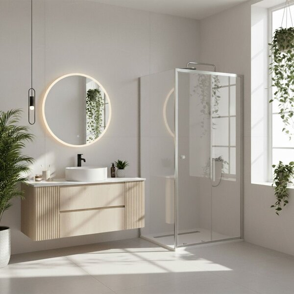 Shower enclosure Rea Primo Slide 110x100 Chrome