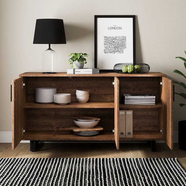 Freddie Large Sideboard, Oak Effect