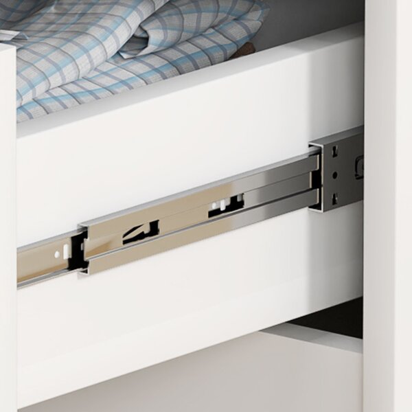 HOMCOM 4 Drawer Chest of Drawers, Modern Dresser for Bedroom, Living Room, 60 x 40 x 85cm, White