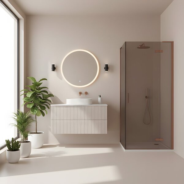 Shower enclosure REA Hugo 80x90 Copper Brush