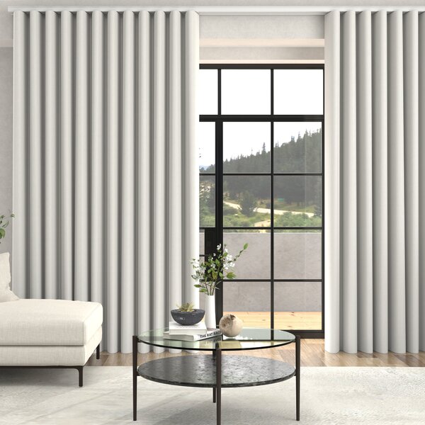 Jem Jacquard Stripe Made To Measure Curtains + FREE Track - Wave Daisy