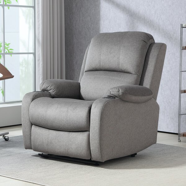 HOMCOM Microfibre Manual Reclining Armchair, with Footrest, Cat Scratch Resistant, Grey Aosom UK