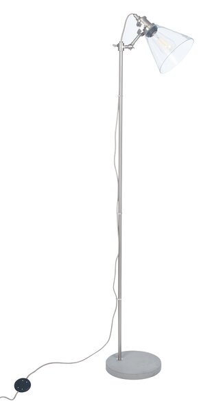 Chaplin Concrete & Brushed Chrome Floor Lamp