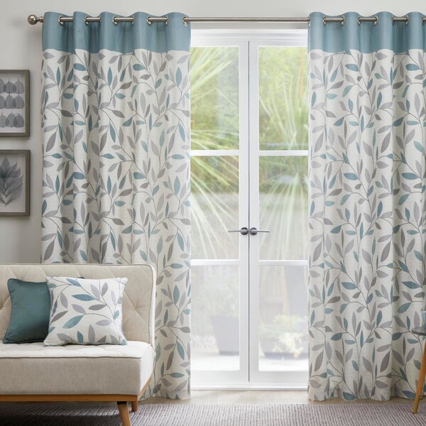 Fusion Beechwood Eyelet Curtains