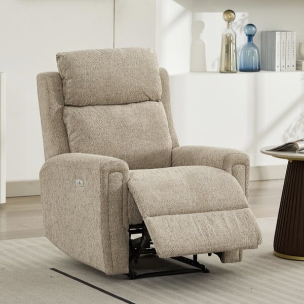Medinah Fabric Electric 1 Seater Sofa - Beige