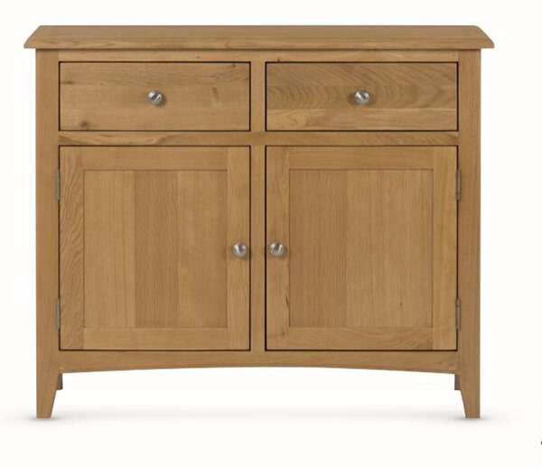 Kamiah Wooden Sideboard With 2 Doors 2 Drawers - Oak