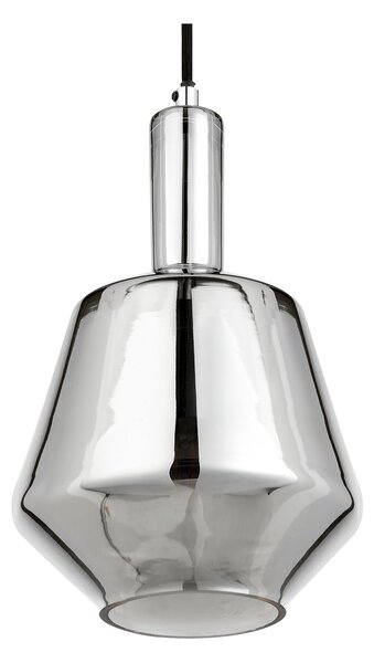 Jake Shiny Smoked Glass Pendant Light