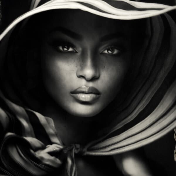 Stripes Of Faith, 80cm x 120cm, Black & White - Andrew Martin