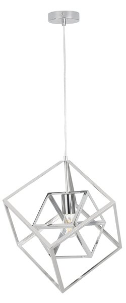 Alessio Nickel Metal Cube Pendant Light