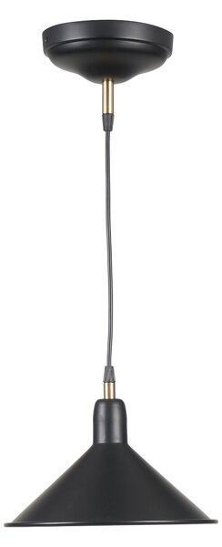 Canton Matt Black Cone Pendant Light