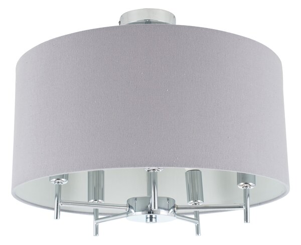 Plaza Silver Semi Flush Ceiling Light