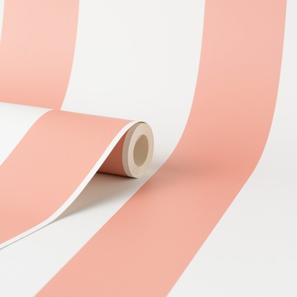 Joy Stripe Wallpaper Coral