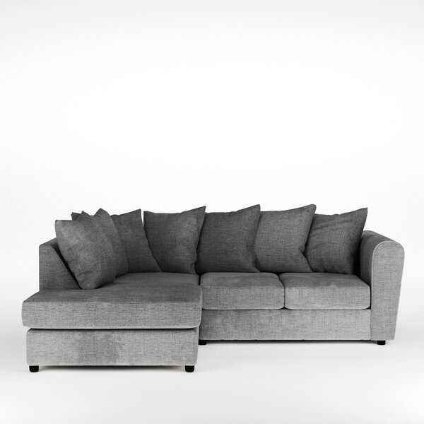 Blake Curved Arm Chunky Chenille Corner Chaise Sofa