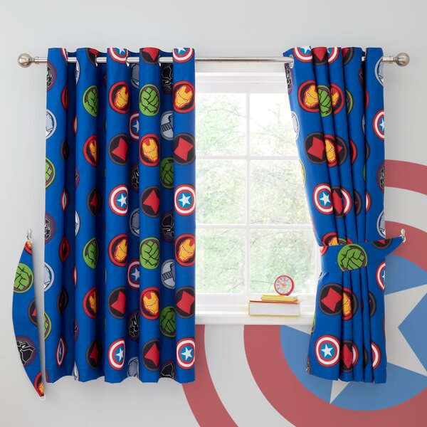 Disney Marvel Logo Blackout Eyelet Curtains