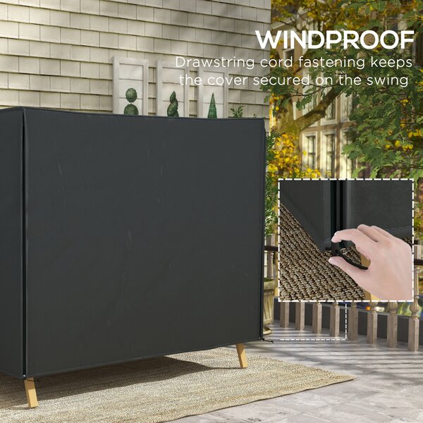 Outsunny Swing Seat Cover: Weatherproof Canopy for Cosy Outdoor Lounging, 3-Seater Protection