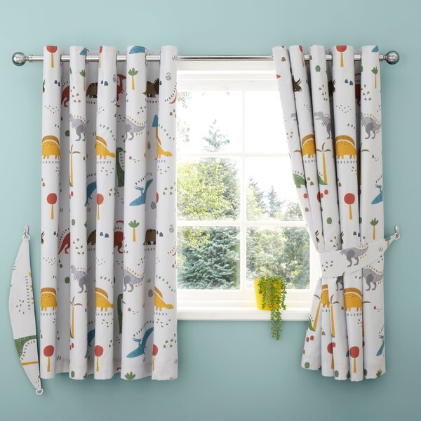 Dinosaur Adventure Blackout Eyelet Curtains