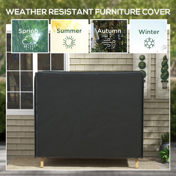 Outsunny Swing Seat Cover: Weatherproof Canopy for Cosy Outdoor Lounging, 3-Seater Protection