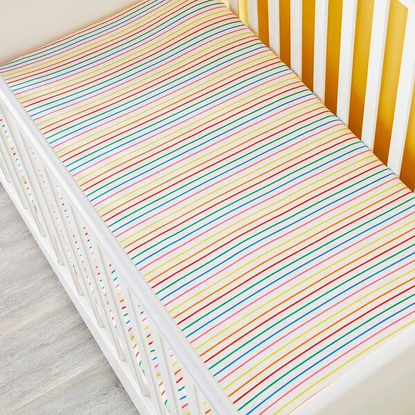 Ickle Bubba Pack of 2 Rainbow Dreams Fitted Cotbed Sheets