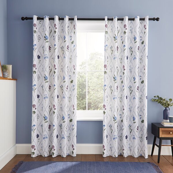 Botanical Trellis Blackout Eyelet Curtains