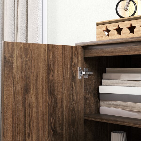 HOMCOM Modern Sideboard, Living room sideboard with Adjustable Shelf, Ideal for Living Room & Dining Room, Brown Aosom UK