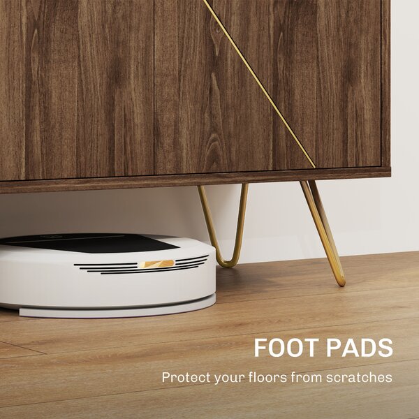 HOMCOM Modern Sideboard, Living room sideboard with Adjustable Shelf, Ideal for Living Room & Dining Room, Brown Aosom UK