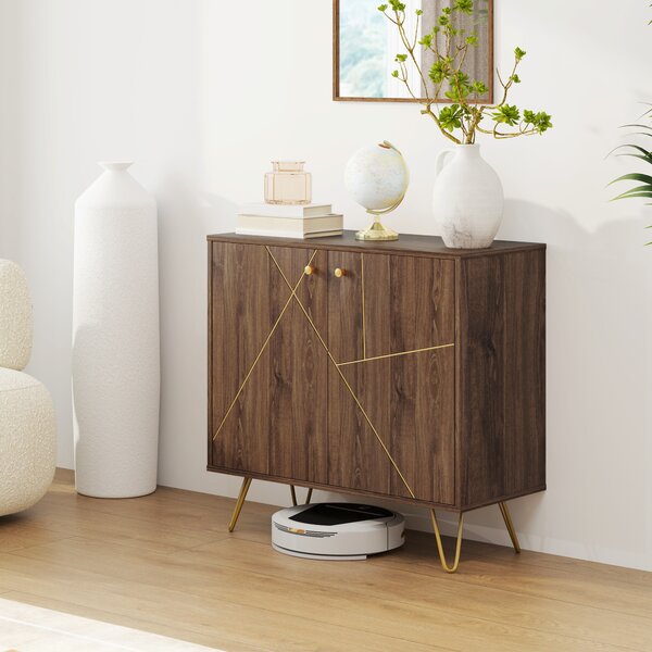 HOMCOM Modern Sideboard, Living room sideboard with Adjustable Shelf, Ideal for Living Room & Dining Room, Brown Aosom UK