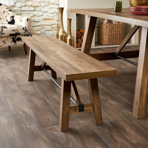 Fulton Trestle Dining Table & Bench Set