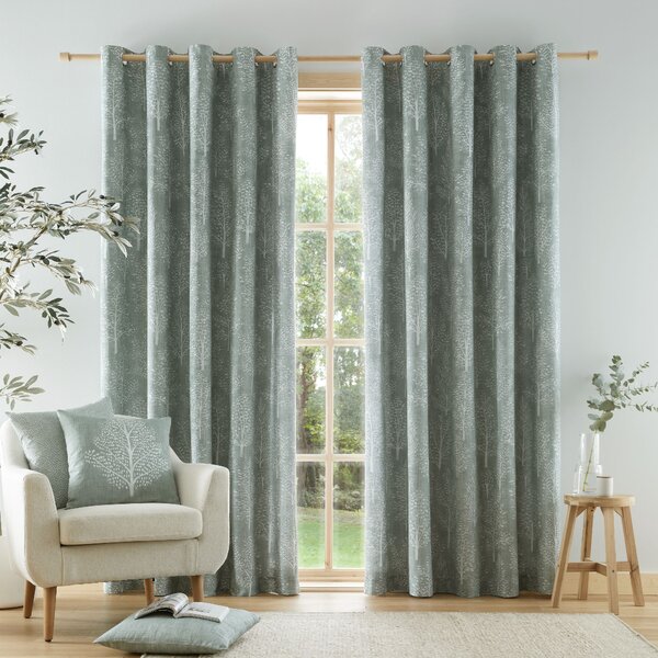 Catherine Lansfield Alder Trees Eyelet Curtains