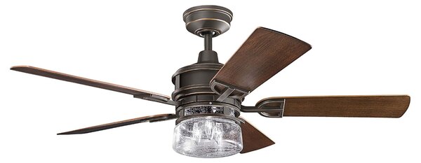 Kichler Lyndon Patio Ceiling Fan with Light & Remote, 132cm