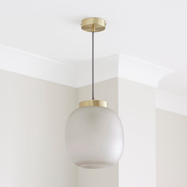 Lixue Recycled Glass Frosted Smoked Pendant Light