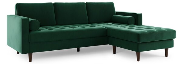 Zoe Velvet Corner Chaise