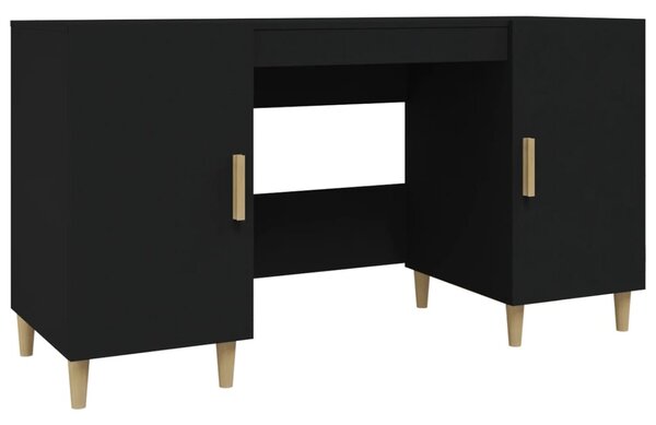 Desk Black 140x50x75 cm Engineered Wood