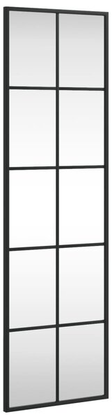 Wall Mirror Black 30x100 cm Rectangle Iron