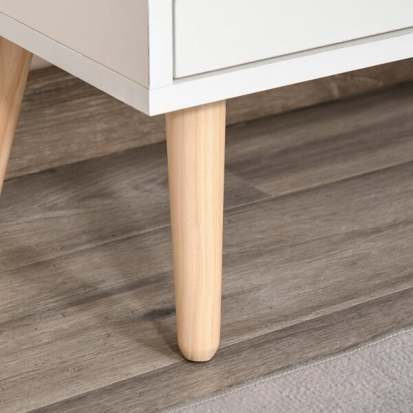 HOMCOM Floor Cabinet Storage Cupboard Sideboard with Drawer for Bedroom, Living Room, Entryway, Natural Aosom UK
