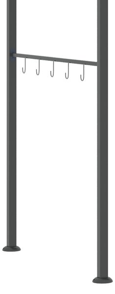 Outsunny 2M (7ft) BBQ Grill Gazebo Tent Garden Grill Metal Frame and Canopy with Hooks Outdoor Sun Shade, Grey