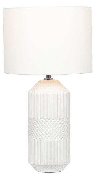 Meribel Tall Geo Textured Ceramic Table Lamp