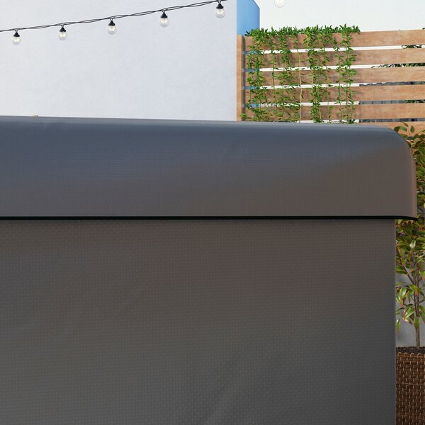 Outsunny Waterproof Swing Bench Cover: Anti-UV Outdoor Furniture Protector, Dark Grey, 215L x 155W x 150Hcm