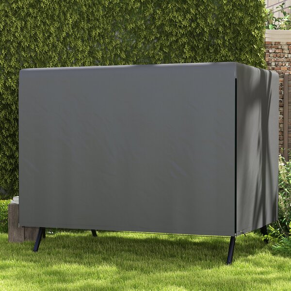 Outsunny Waterproof Swing Bench Cover: Anti-UV Outdoor Furniture Protector, Dark Grey, 215L x 155W x 150Hcm