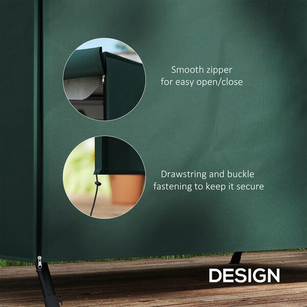 Outsunny Swing Seat Protector: Waterproof Oxford Polyester Cover for Outdoor Furniture, Lush Green Hue, 164cm Height Aosom UK