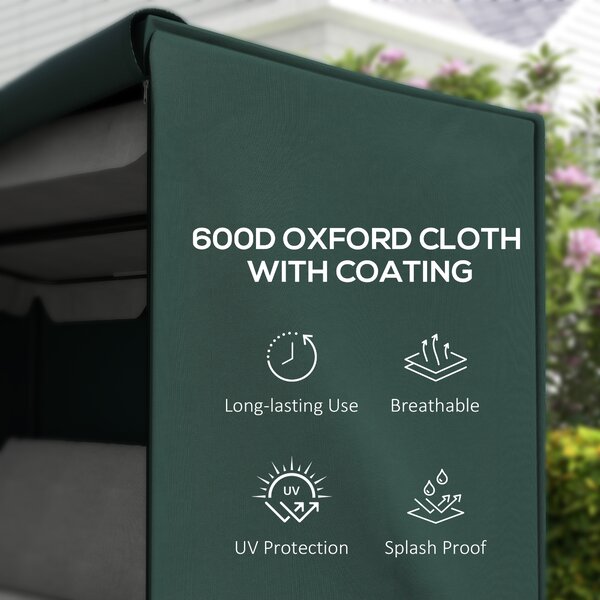 Outsunny Swing Seat Protector: Waterproof Oxford Polyester Cover for Outdoor Furniture, Lush Green Hue, 164cm Height Aosom UK
