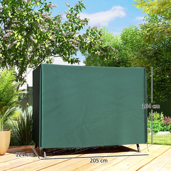 Outsunny Swing Seat Protector: Waterproof Oxford Polyester Cover for Outdoor Furniture, Lush Green Hue, 164cm Height Aosom UK