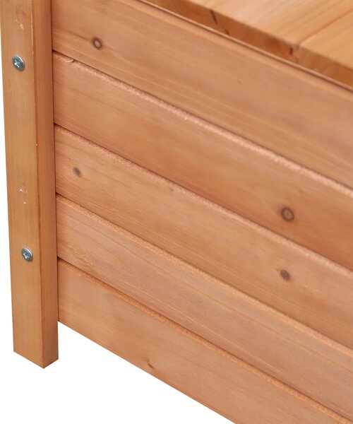 Outsunny Outdoor Garden Storage Bench Patio Box All Weather Deck Fir Wood Solid Seating