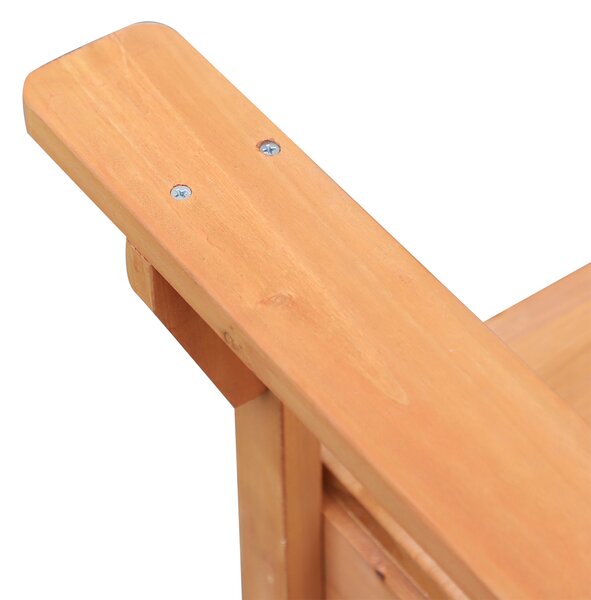 Outsunny Outdoor Garden Storage Bench Patio Box All Weather Deck Fir Wood Solid Seating