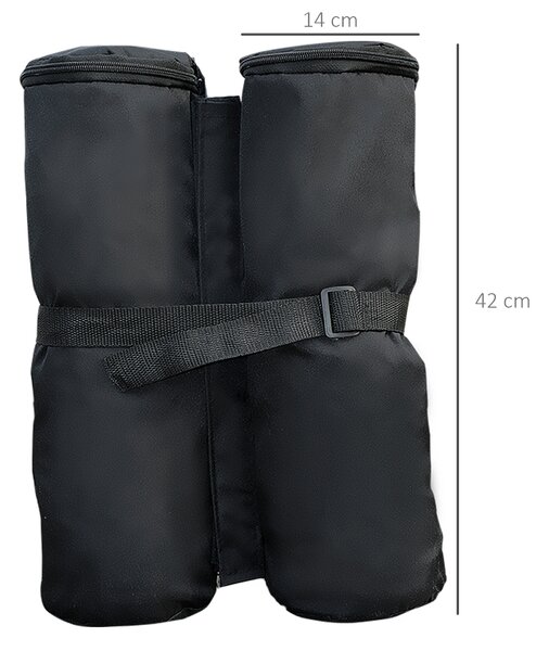 Outsunny Gazebo Sand Bag Weights, 4pcs Leg Weights for Marquee, Tent Canopy Base, Heavy Duty