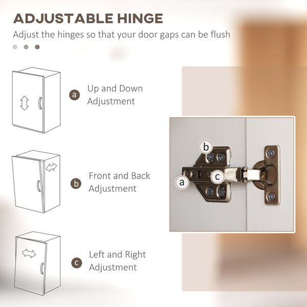 HOMCOM Freestanding Kitchen Cupboard, 4-Door Storage Cabinet Organizer with Adjustable Shelves, 170cm, White Aosom UK