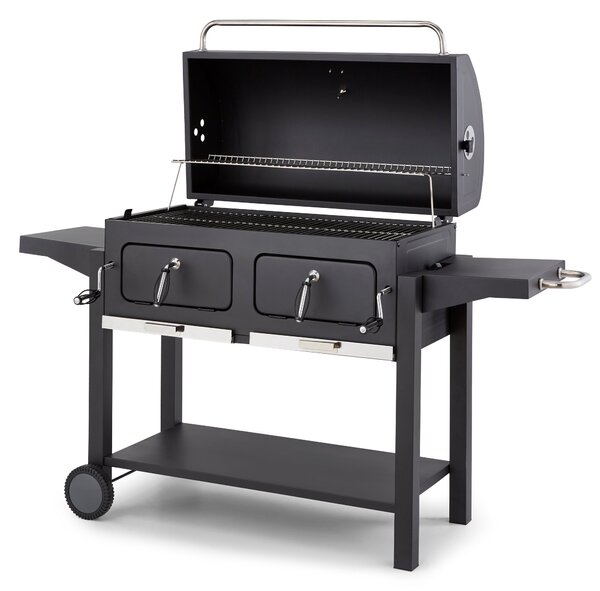 Tower Ignite Duo XL Charcoal BBQ, Black Steel